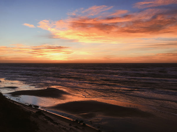 Flot solnedgang over vesterhavet