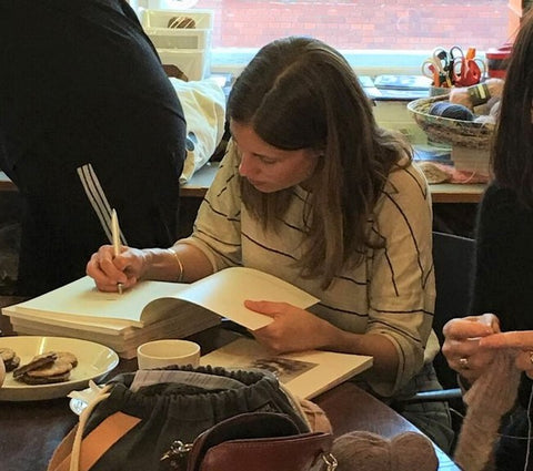 Helga Isager signing her new book K(Knit) in Önling showroom