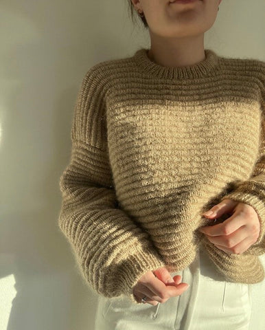 Sharpei sweater i flot beige