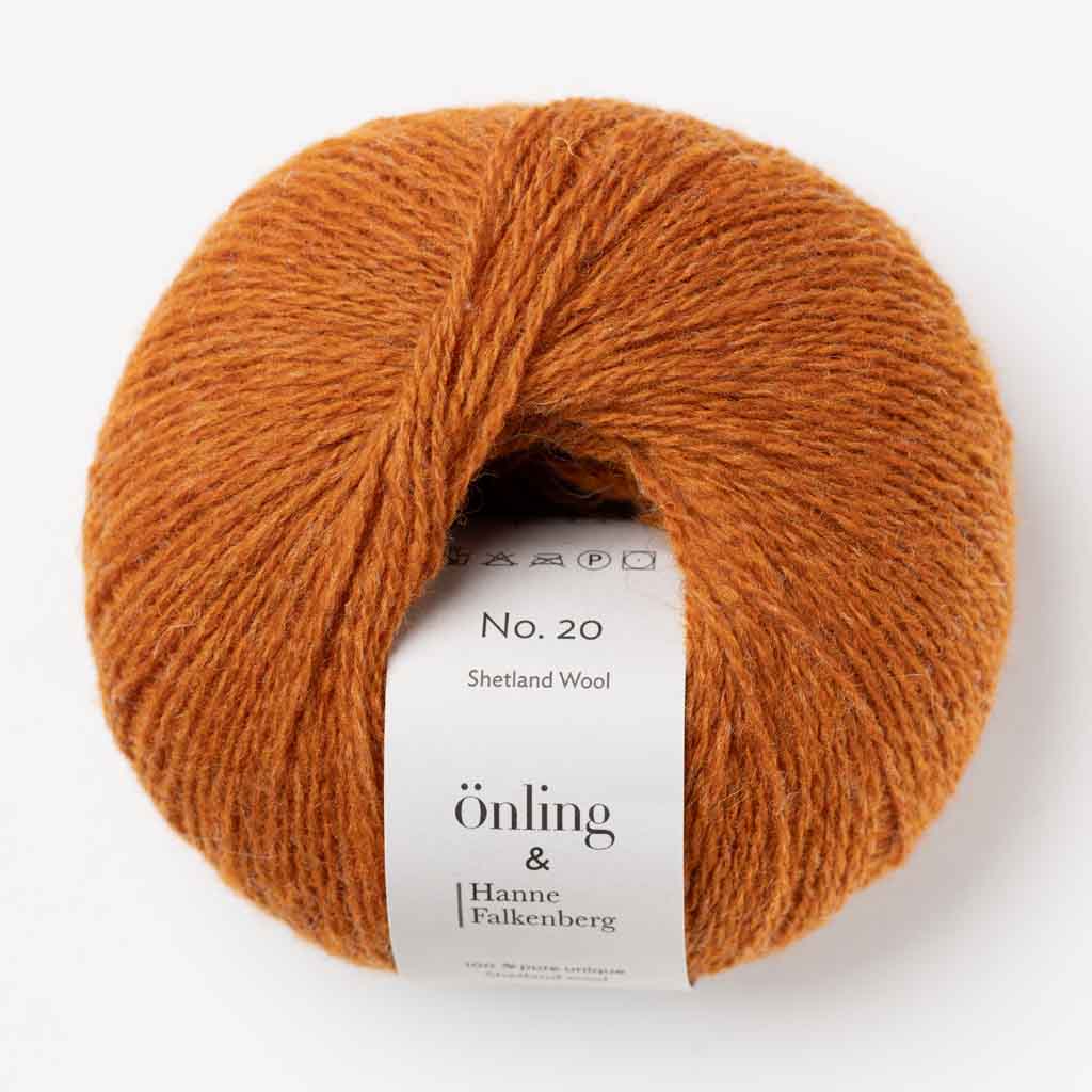 ÉÂnling No 20 – 100% Falkenberg shetlandsuld – Cognac meleret (092m)