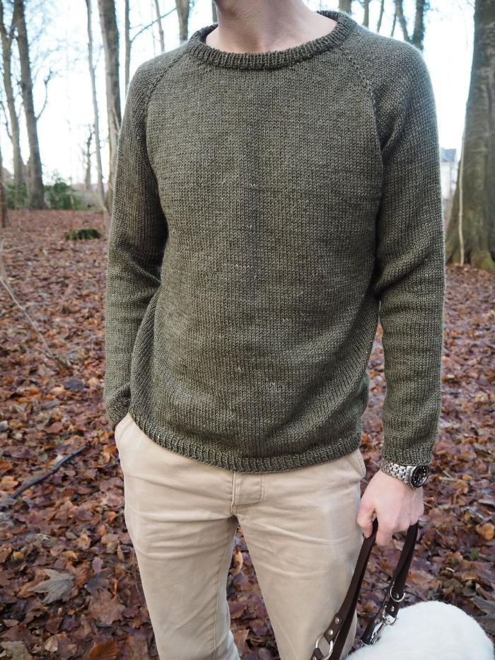 5: Hanstholm Sweater til mænd af PetiteKnit, No 12 + 13 garnpakke (uden opskrift)