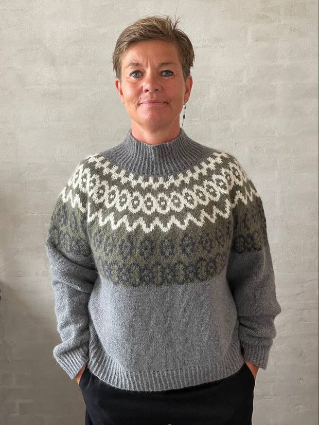 Fryse Svække forhandler Isling islandsk sweater fra Önling, strikkeopskrift