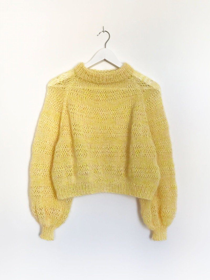 Lykke Jumper fra Spektakelstrik, silk mohair strikkekit