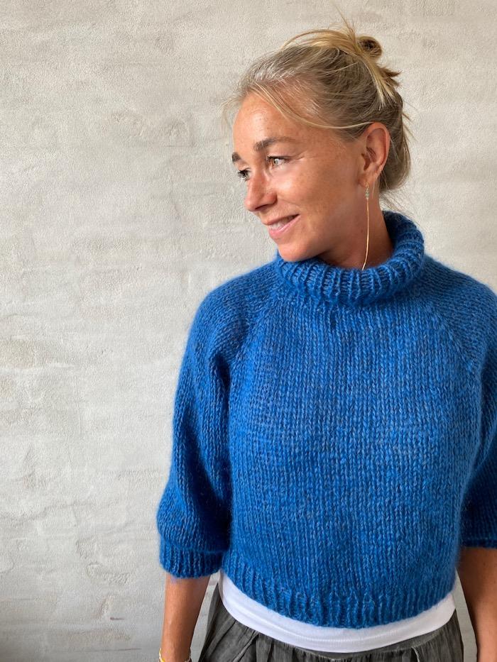 Margit jumper fra Spektakelstrik, No 12 + silk mohair strikkekit