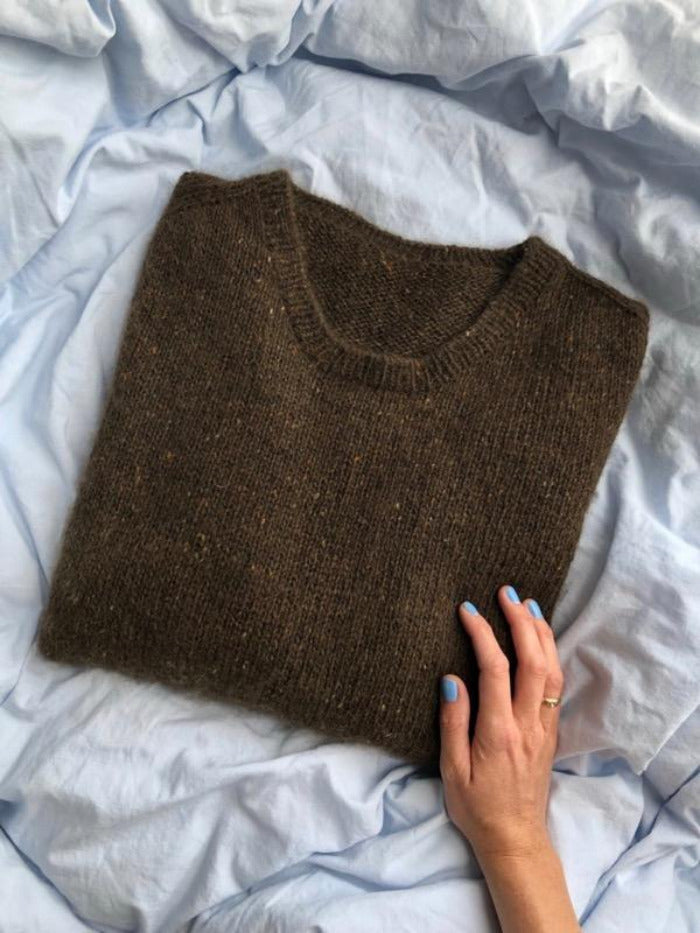 4: Northland herre sweater fra PetiteKnit, No 16 + Silk mohair strikkekit