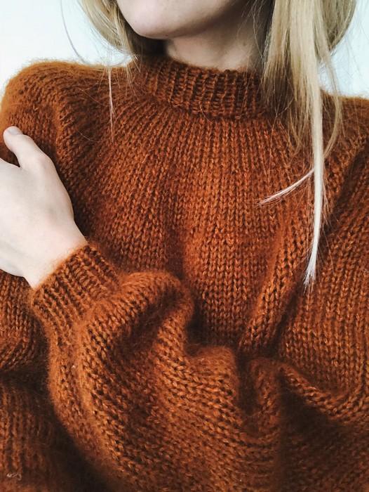 10: Novice sweater fra Petiteknit, No 2 strikkekit + silk mohair