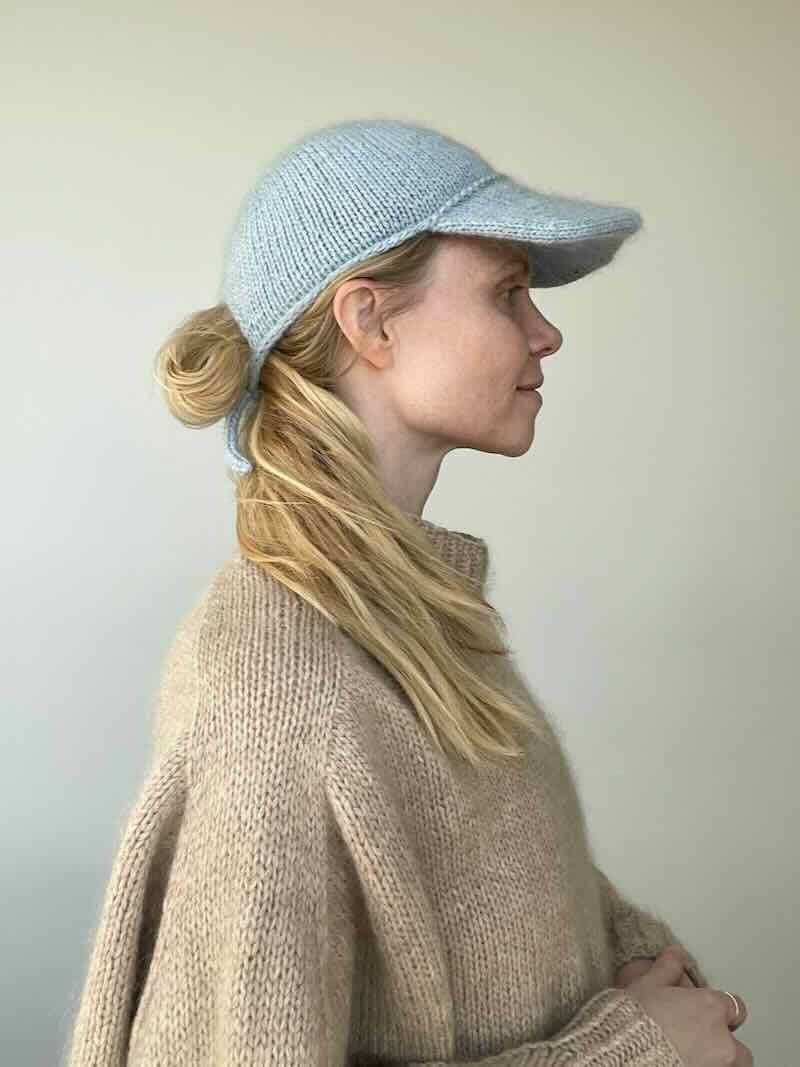 Pastel winter cap / kasket af Pastelkollektivet, No 15, No 12 + silk mohair strikkekit