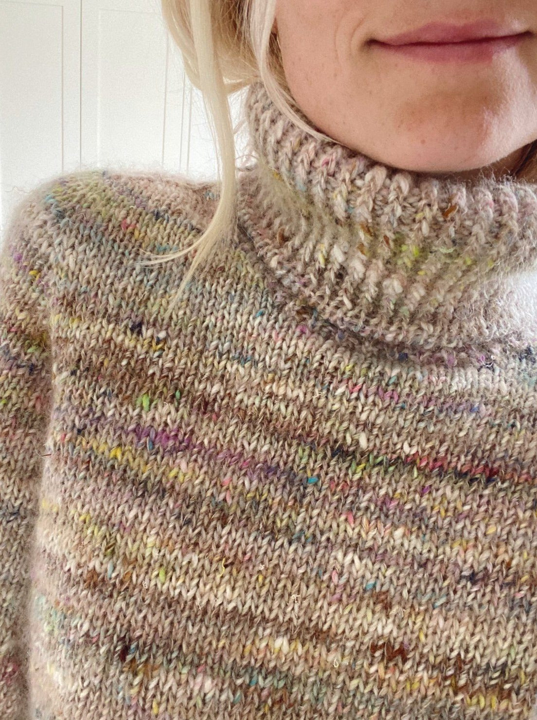 13: Terrazzo Sweater fra PetiteKnit, No 1 + silk mohair strikkekit