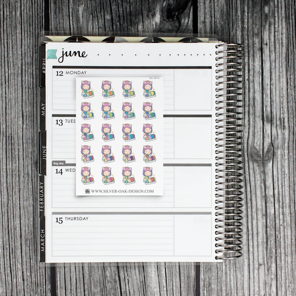 CHL-001-B | Chloe Washing Dishes / Cleaning Chores Planner Stickers