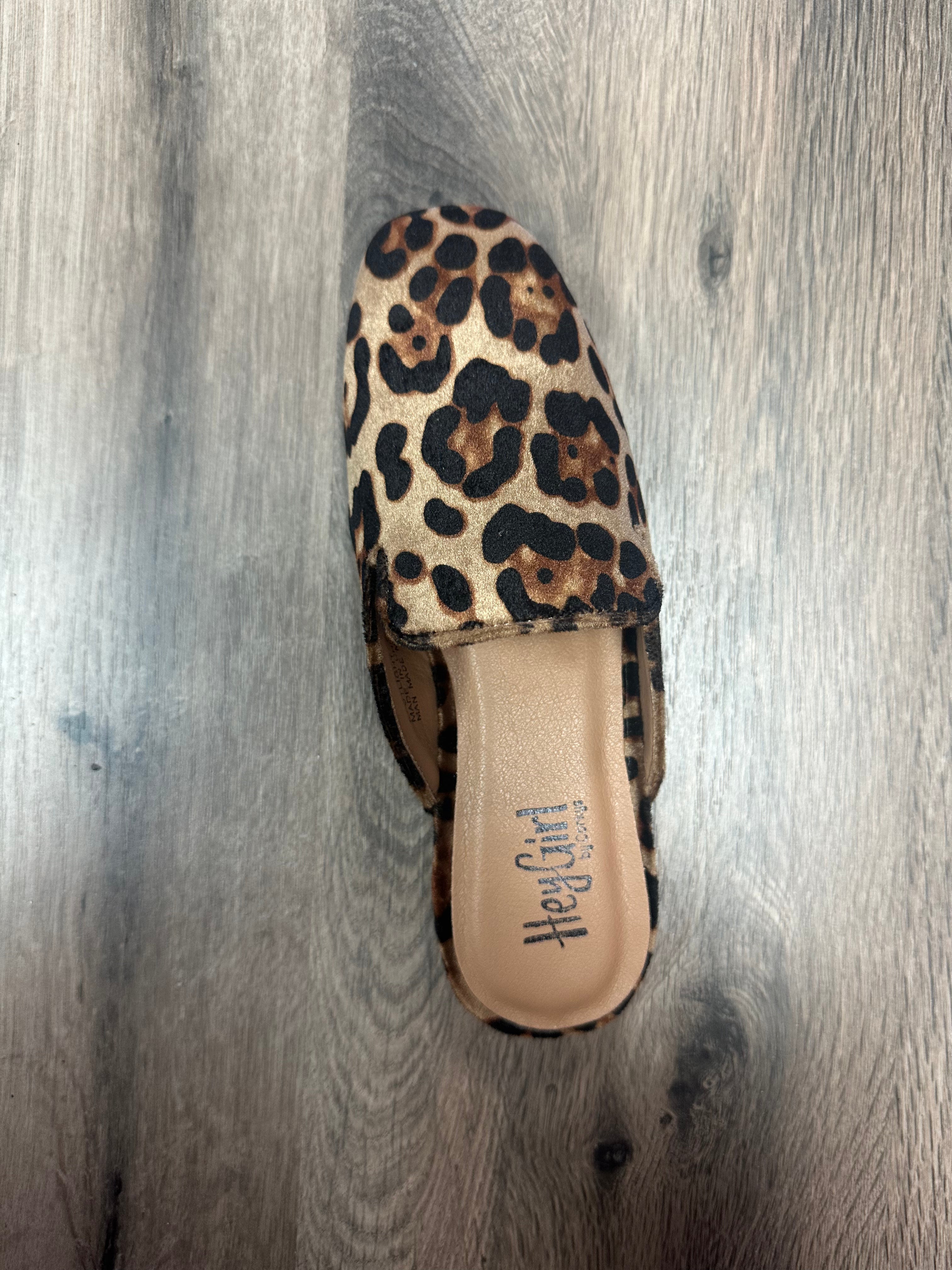 Leopard Velvet Slide