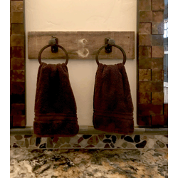 Cobre Railroad Spike Toilet Paper Holder Floor Standing - High Country Iron  LLC