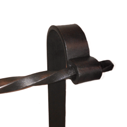 Jerome Twisted Wrought Iron Paper Towel Holder Under Cabinet Mount