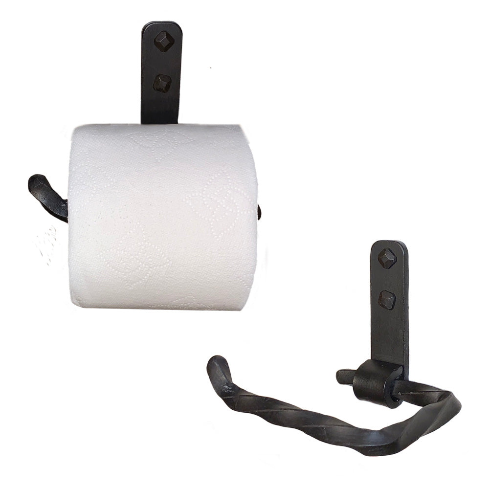Hand Forged Toilet Roll Holder Wrought Iron Wc Paper Holder Rustic