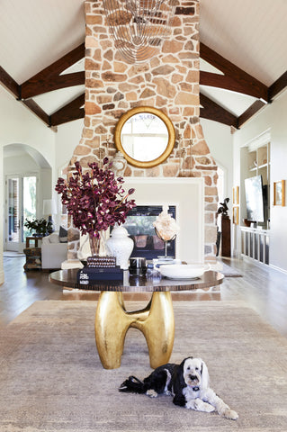 Grand Entry Way with curved staircase