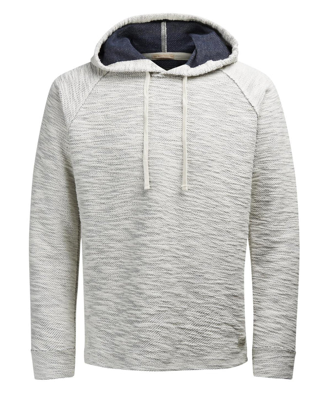 grey knit hoodie