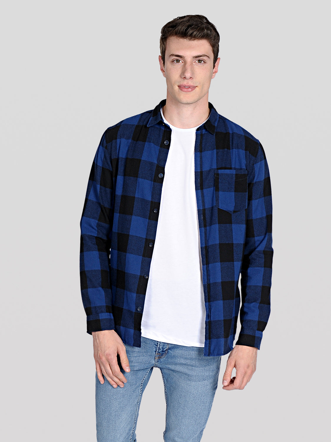 CLASSIC CHECKERED FLANNEL SHIRT | BLACK