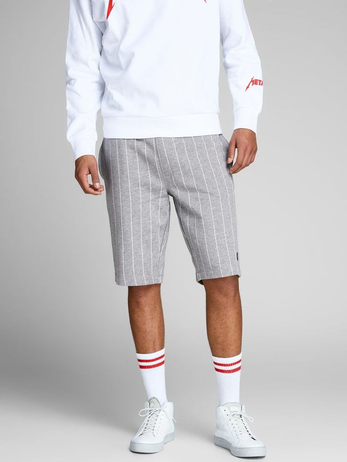 light grey sweat shorts