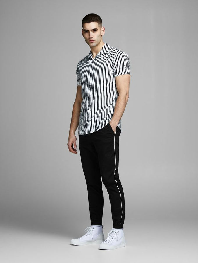 jogger pants and polo shirt