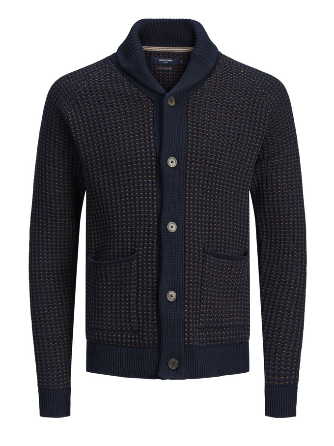 FINAL SALE - TERRY KNIT SHAWL NECK CARDIGAN | GREEN