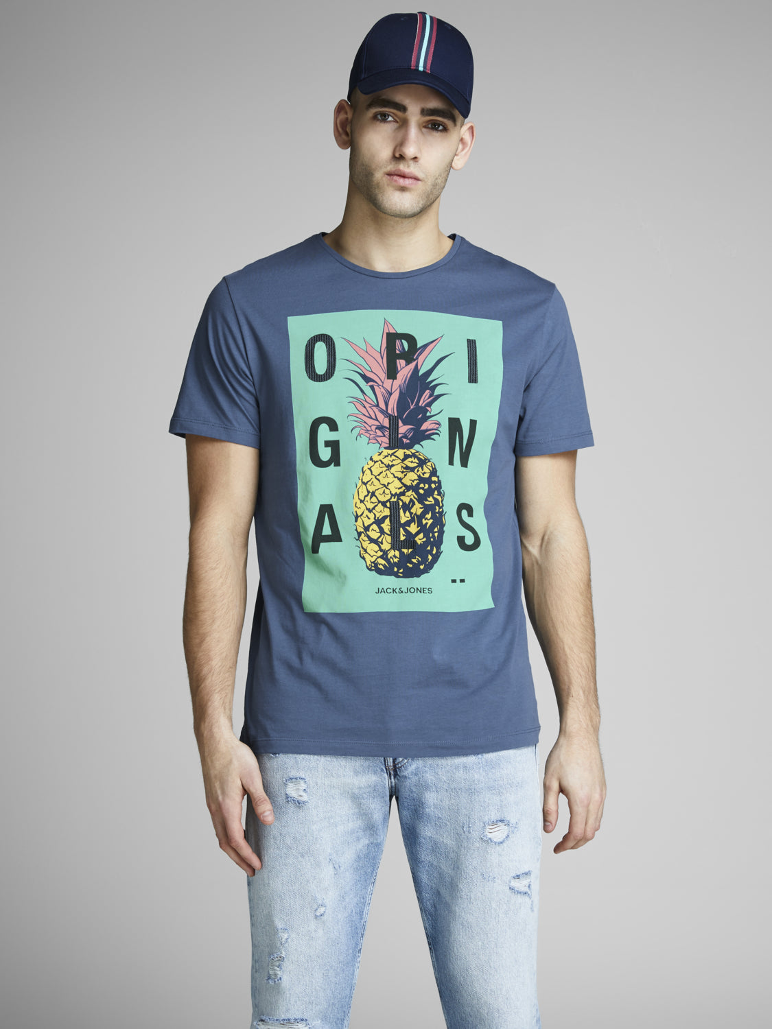 FINAL SALE - PINEAPPLE & BANANAS T-SHIRT | BLUE