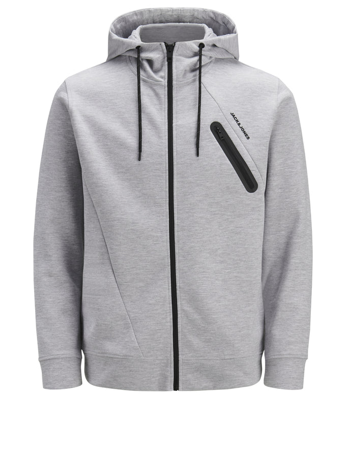 two tone zip up hoodie