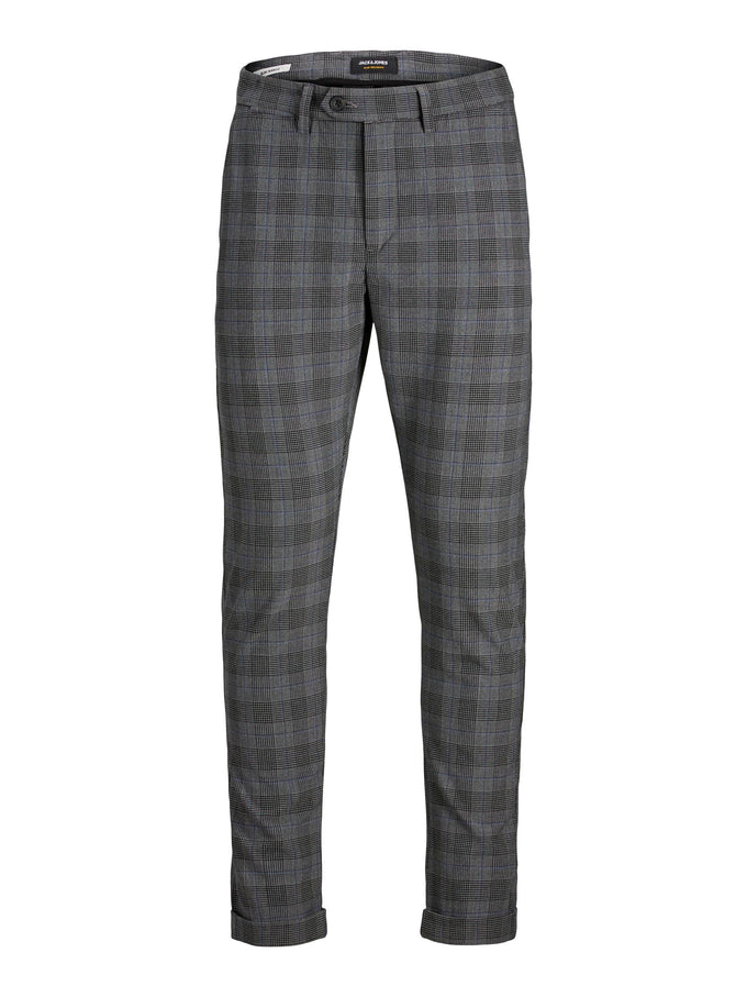 MARCO CONNOR CHECKERED CHINO PANTS | WHITE