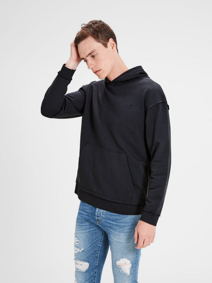 BOXY FIT HOODIE | BLACK