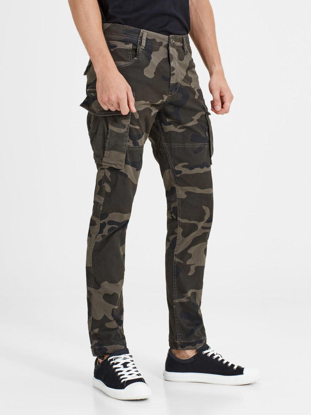 JOGGER STYLE CAMO CARGO PANTS | GREY