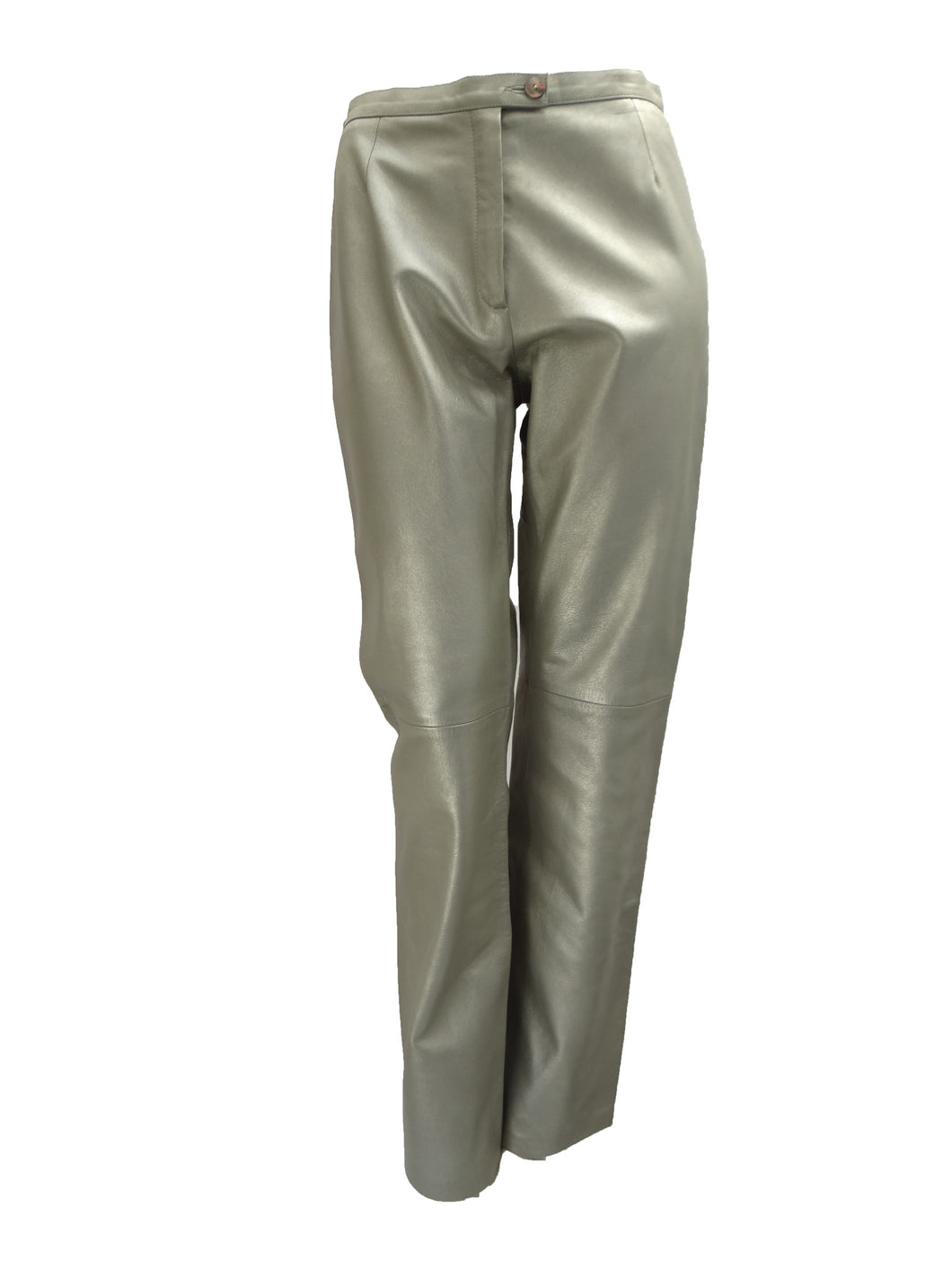 silver leather trousers