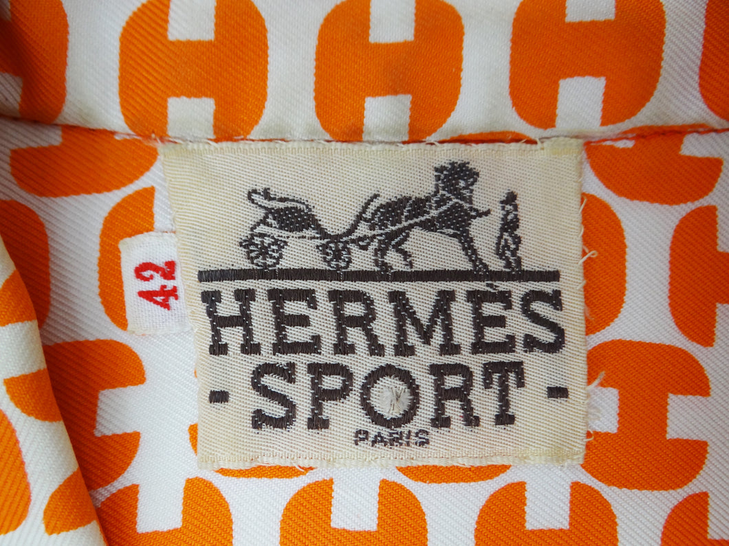 Vintage Hermes Sport Graphic H Silk Shirt, c.1970s – Menage Modern Vintage