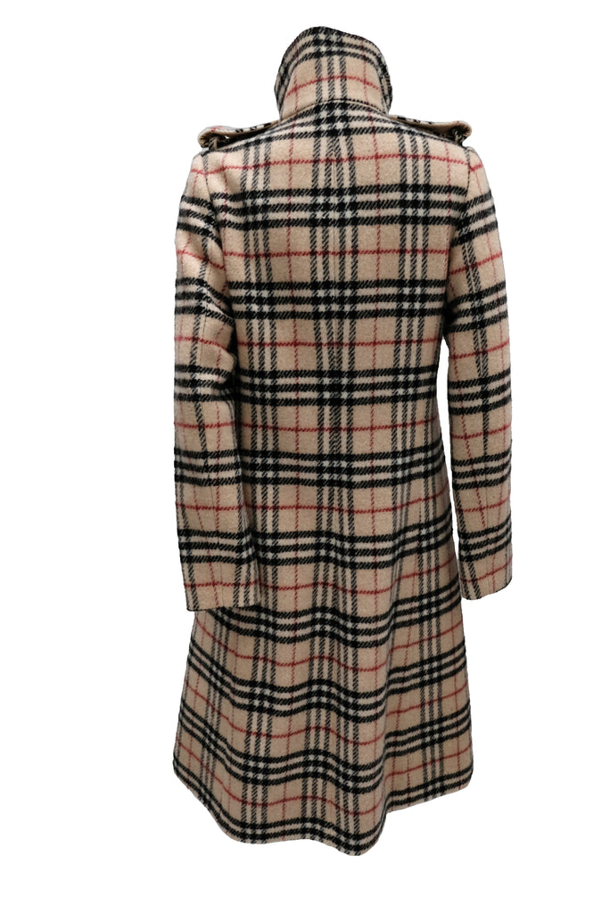 Burberry Vintage Wool Coat in Nova Check, UK10 – Menage Modern Vintage