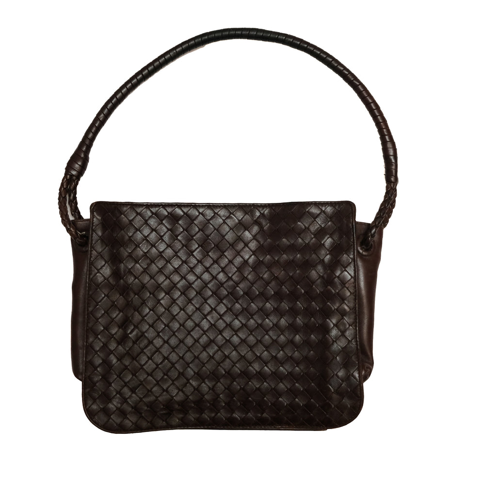 Bottega Veneta Intrecciato Handbag in Brown Leather, M – Menage Modern ...