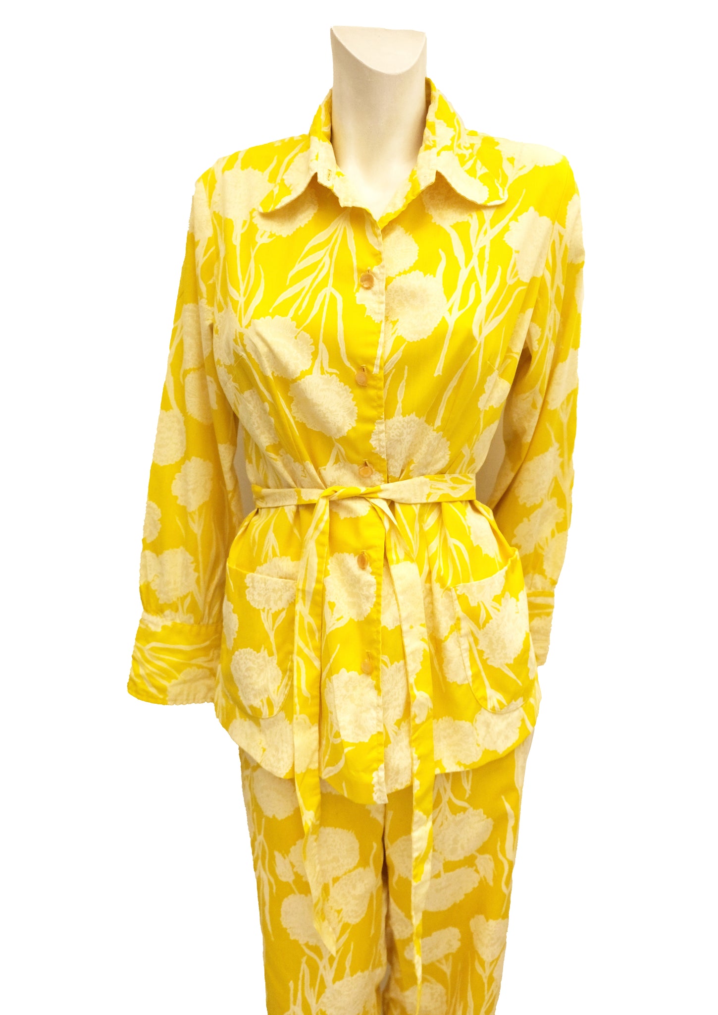 Lilly Pulitzer Bright Yellow Floral Pyjama Lounge Suit, UK12-14 ...