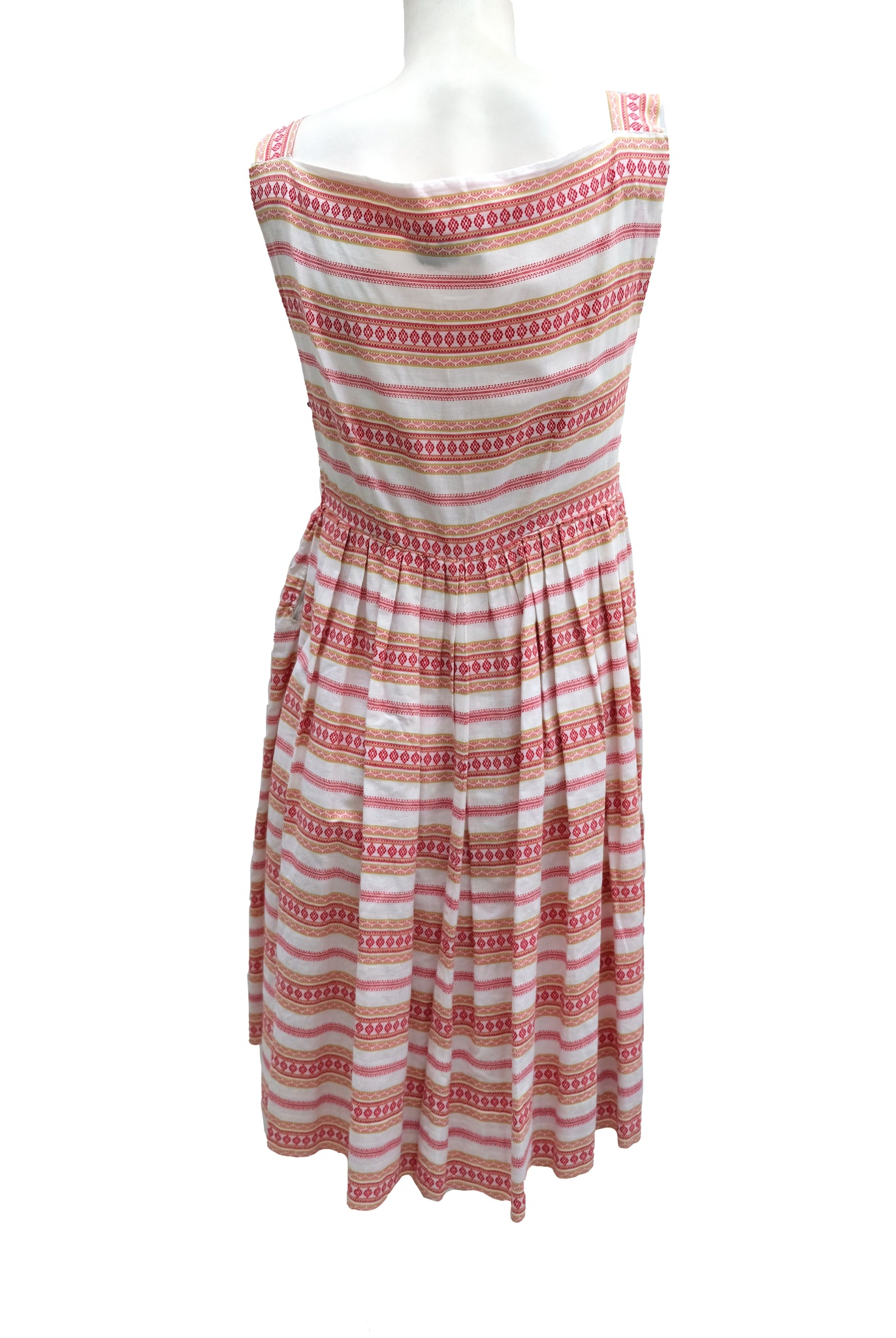 1960s Vintage Italian Sundress with Jacquard Stripe UK10 – Menage ...