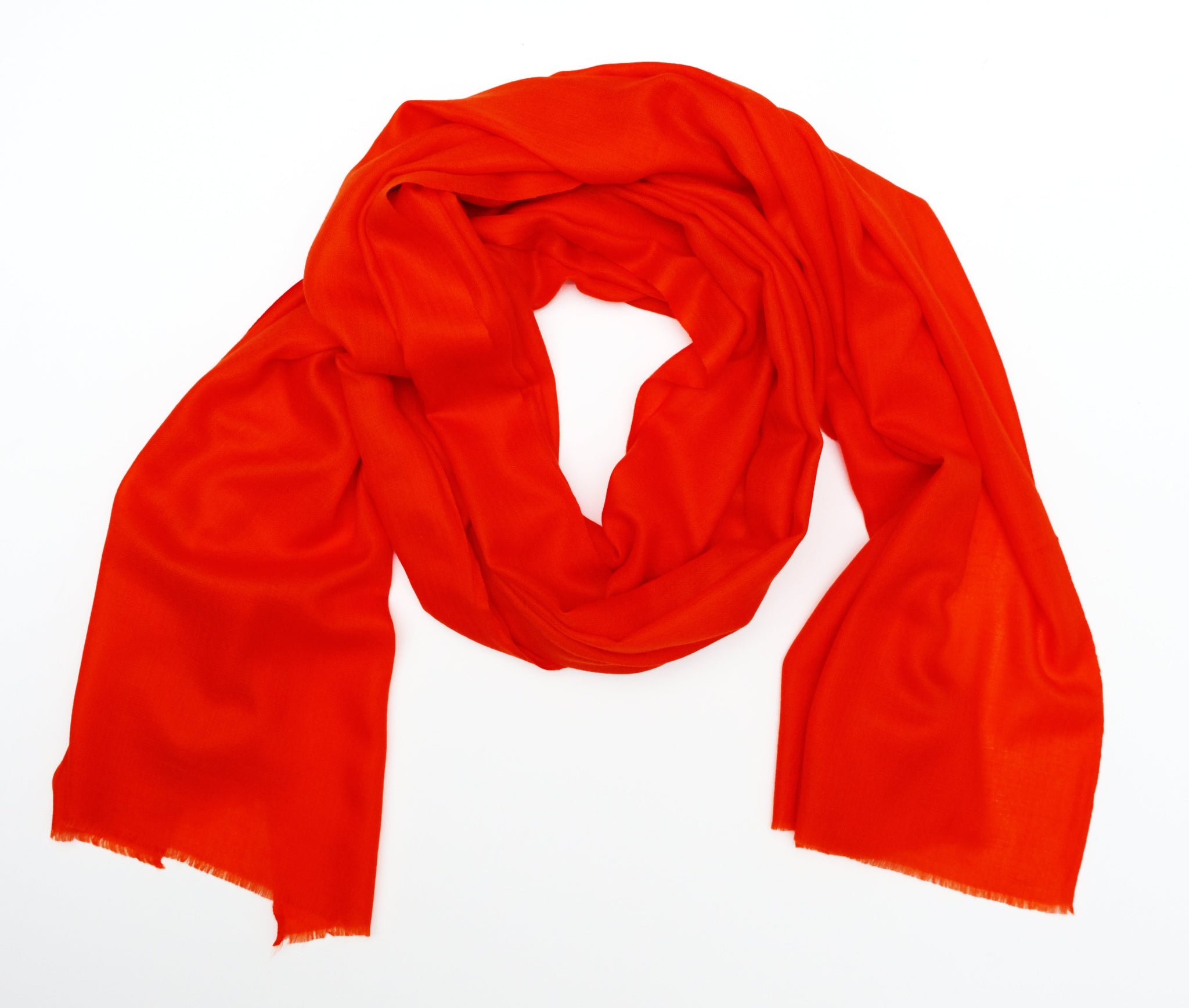 Pure Pashmina Shawl in Orange – Menage Modern Vintage