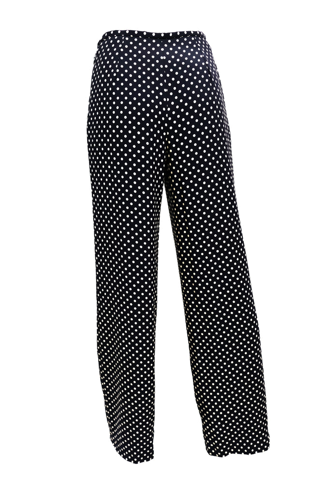 Emanuel Ungaro Wide Leg Polka Dot Trousers, UK10 – Menage Modern Vintage