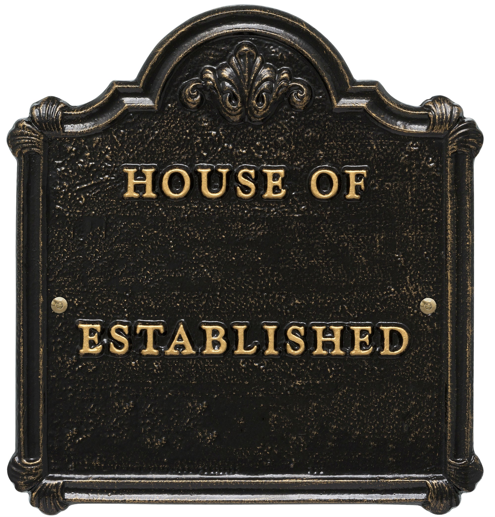 House Of Plaque with Established Date - Address Plaque Lab