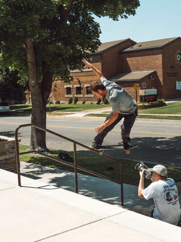 Kaleb back 180 nosegrind Mac Filming VX