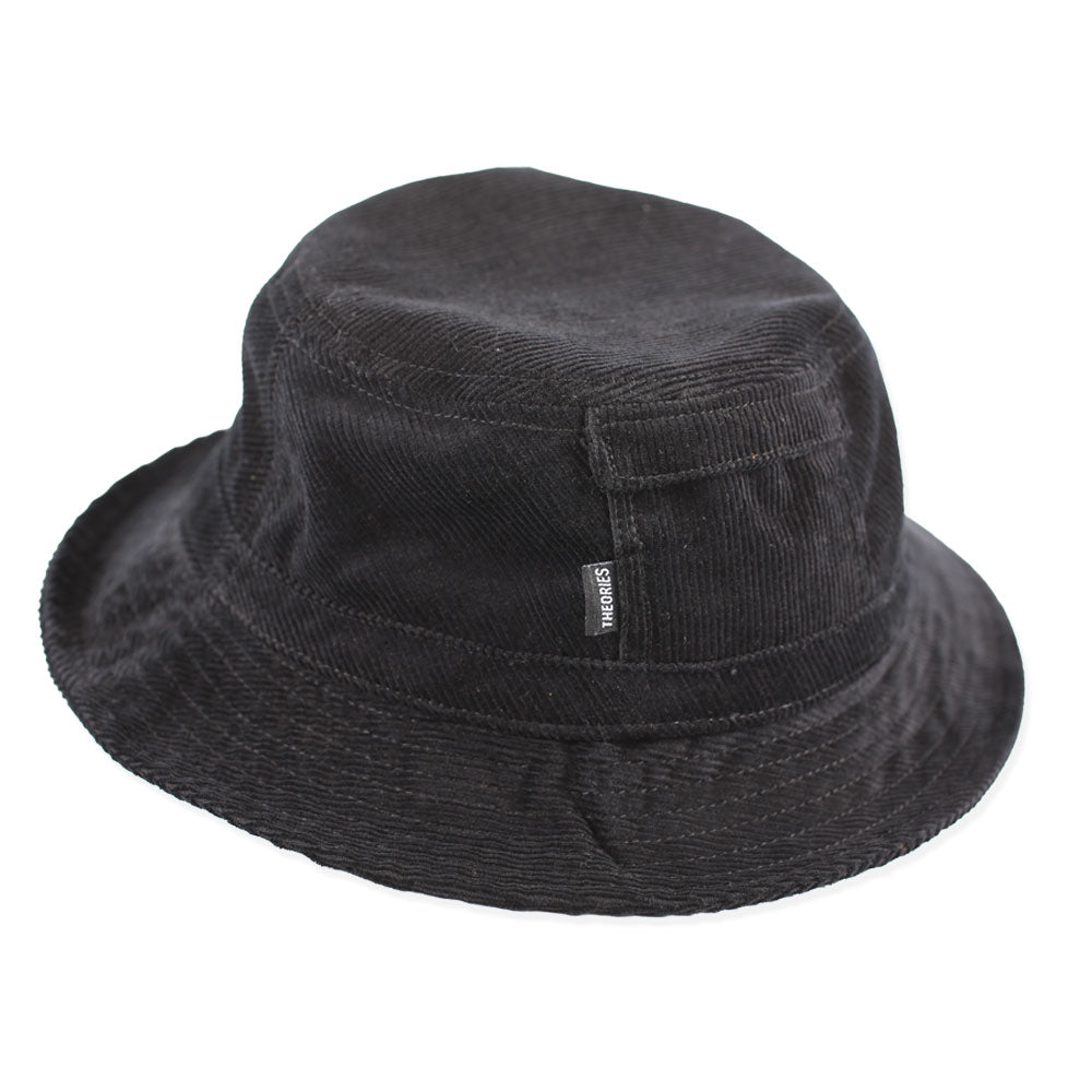 Theories Black Corduroy Bucket Hat