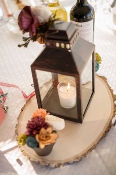 Floral Decor with Candles - Sola Wood Flowers