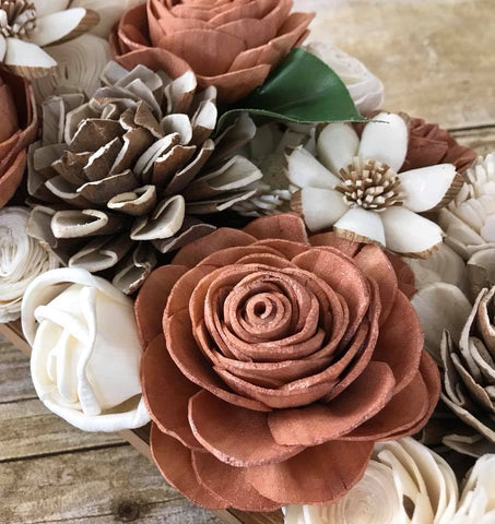 Rose Gold Artificial Flowers - Sola Wood Flowers