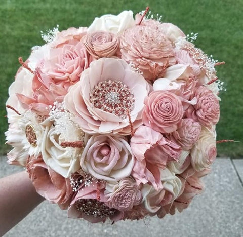 Rose Gold Bouquet - Sola Wood Flowers