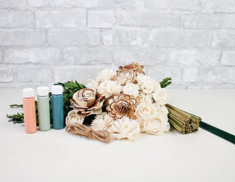 Bridesmaid Bouquet Kit - Sola Wood Flowers