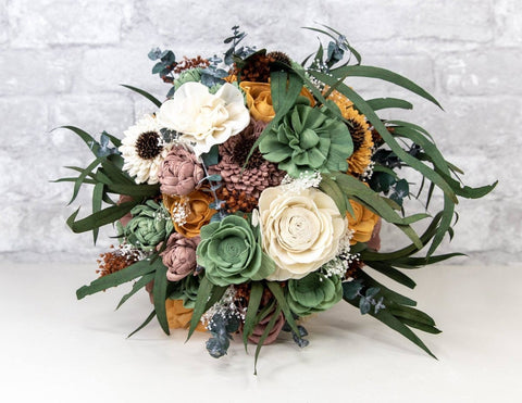 Wildflower Wedding Bouquet Sola Wood Flowers Dried Flower 