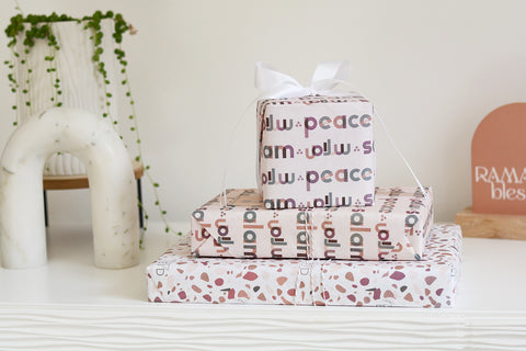 Peace & Salam eco friendly gift wrap modernEID