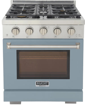 Kucht 30" Freestanding Professional Gas Range Liquid Propane KFX3000X/LP-LB - Farmhouse Kitchen and Bath