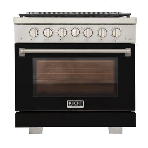 Kucht 36" Professional Gas Range, 6 Burners, Grill/Griddle, KFX360-BK - Farmhouse Kitchen and Bath