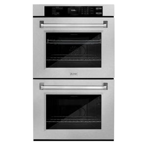 ZLINE 30"Professional True Convection Double Wall Oven, Air Fry, Self Clean, DuraSnow® Stainless Steel WADS-30 - Farmhouse Kitchen and Bath