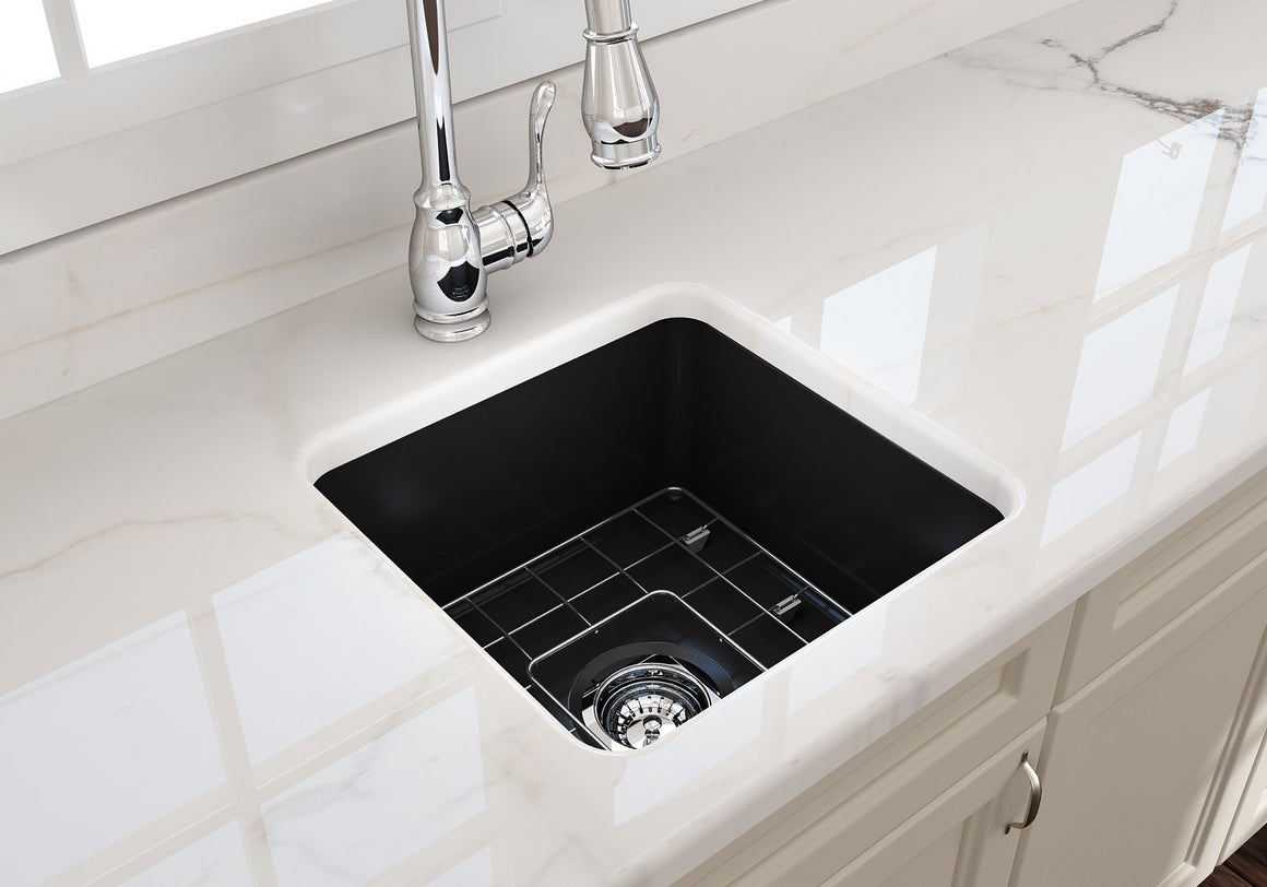 black undermount single kitchen sink