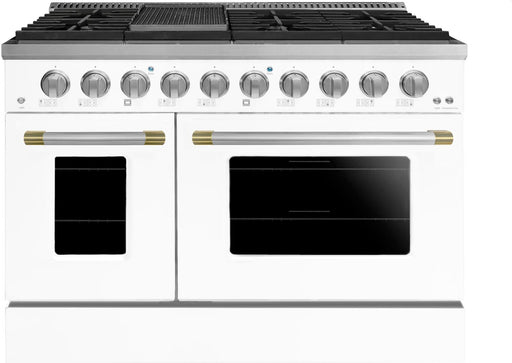 36 inch Freestanding All GAS Range with 6 Sealed Burners, Grill, 4.5 Cu. ft. Total Oven Capacity Forte Finish: Stainless Steel/BrassFGR366BSSBR